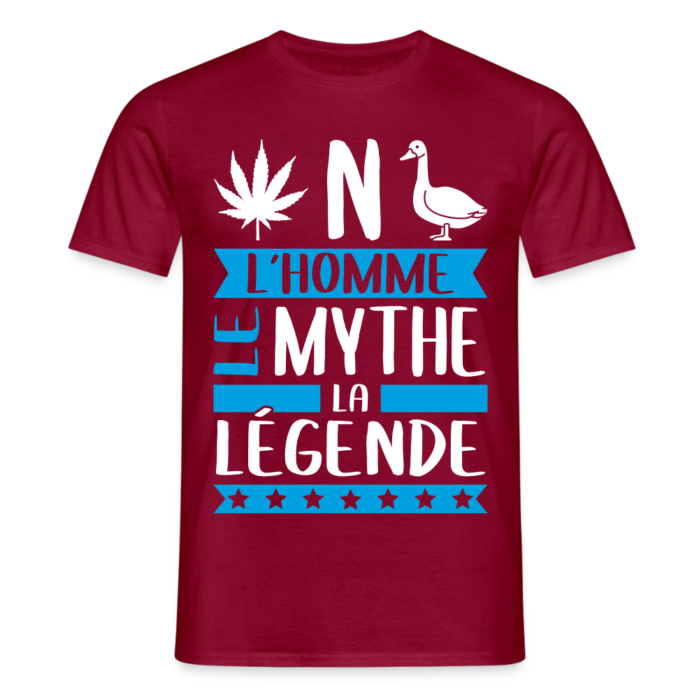 T-shirt homme Benoît rébus – L’homme, le mythe, la légende - rouge brique