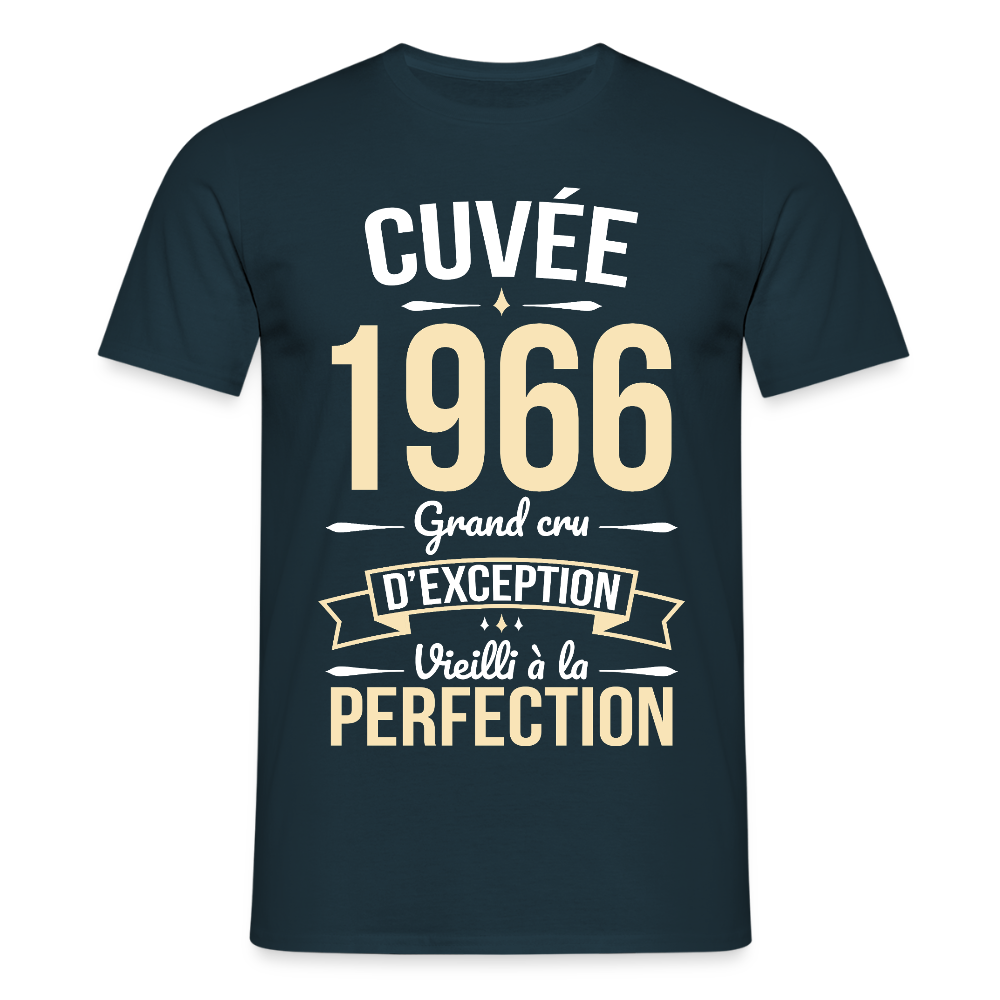 T-shirt anniversaire homme 60 ans – Cuvée 1966, Grand cru d’exception - marine
