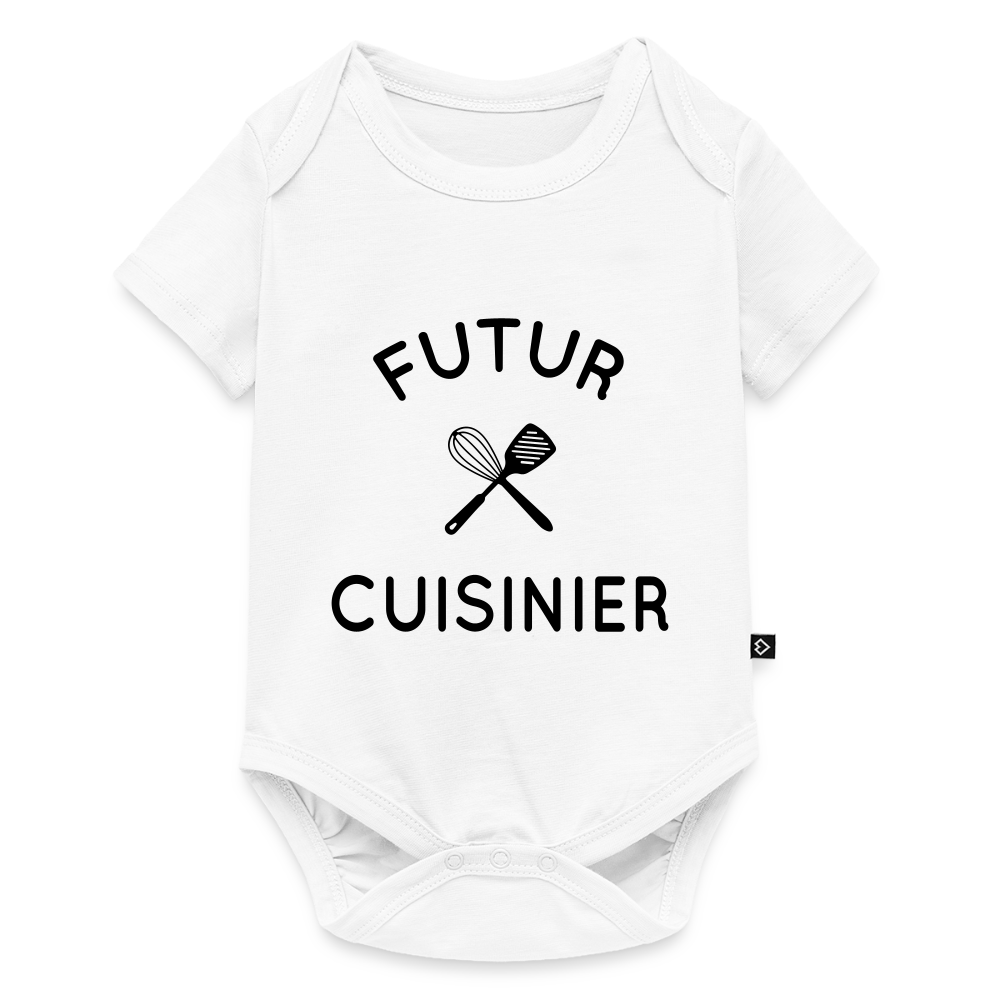 Body Bébé bio manches courtes - Futur cuisinier - blanc