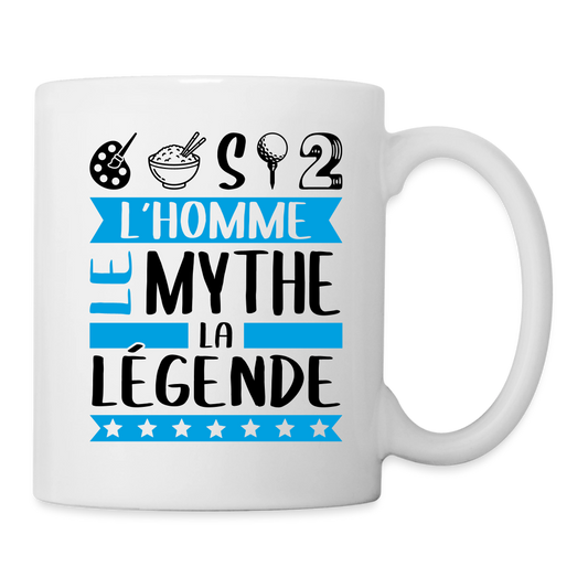 Mug blanc Aristide rébus – L’homme, le mythe, la légende - blanc