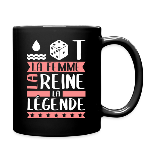 Mug uni Odette rébus – La femme, la reine, la légende - noir