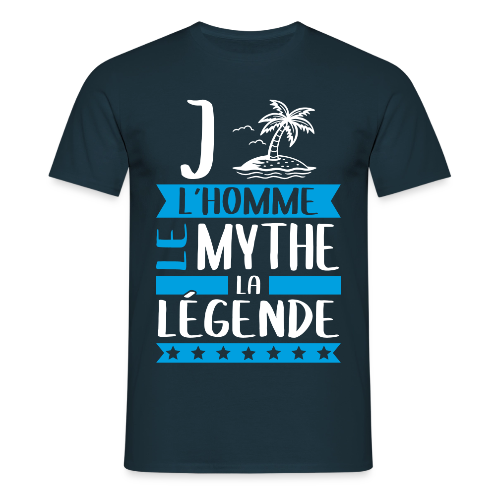 T-shirt homme Gilles rébus – L’homme, le mythe, la légende - marine