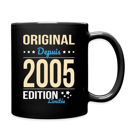 Mug uni - Anniversaire 20 Ans - Original depuis 2005 - noir