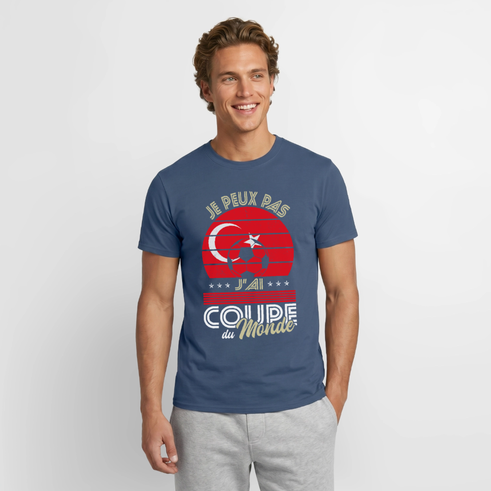 T-shirt Homme - Je peux pas j'ai Coupe du Monde - Turquie - denim foncé