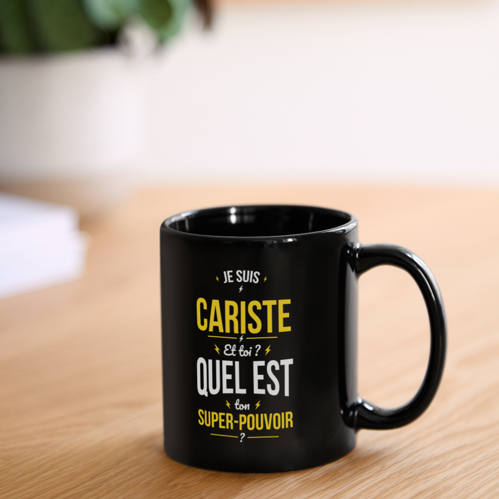 Mug uni - Je suis cariste - Super-pouvoir - noir