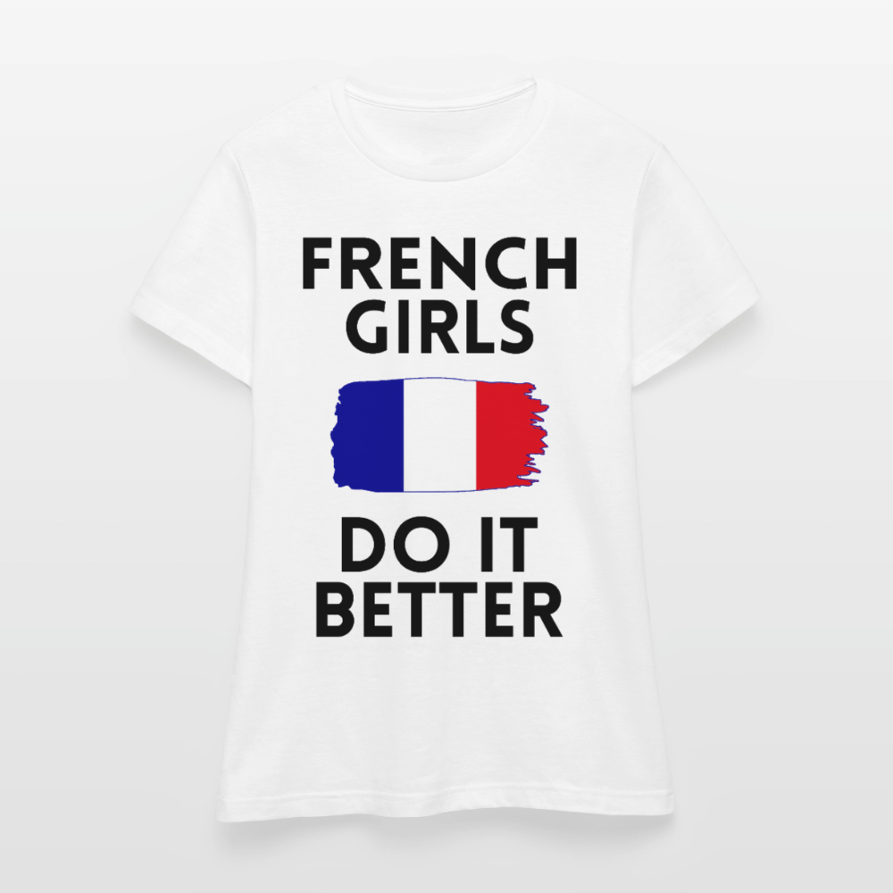 T-shirt femme coloris clair - French Girls Do It Better - blanc