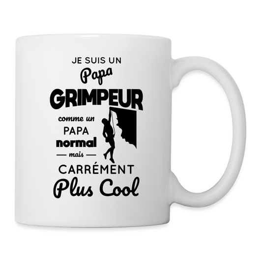 Mug blanc - Papa grimpeur plus cool - blanc