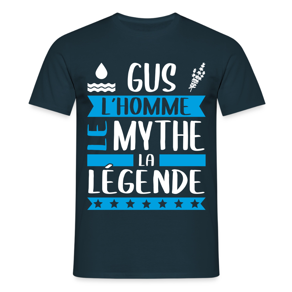 T-shirt homme Augustin rébus – L’homme, le mythe, la légende - marine