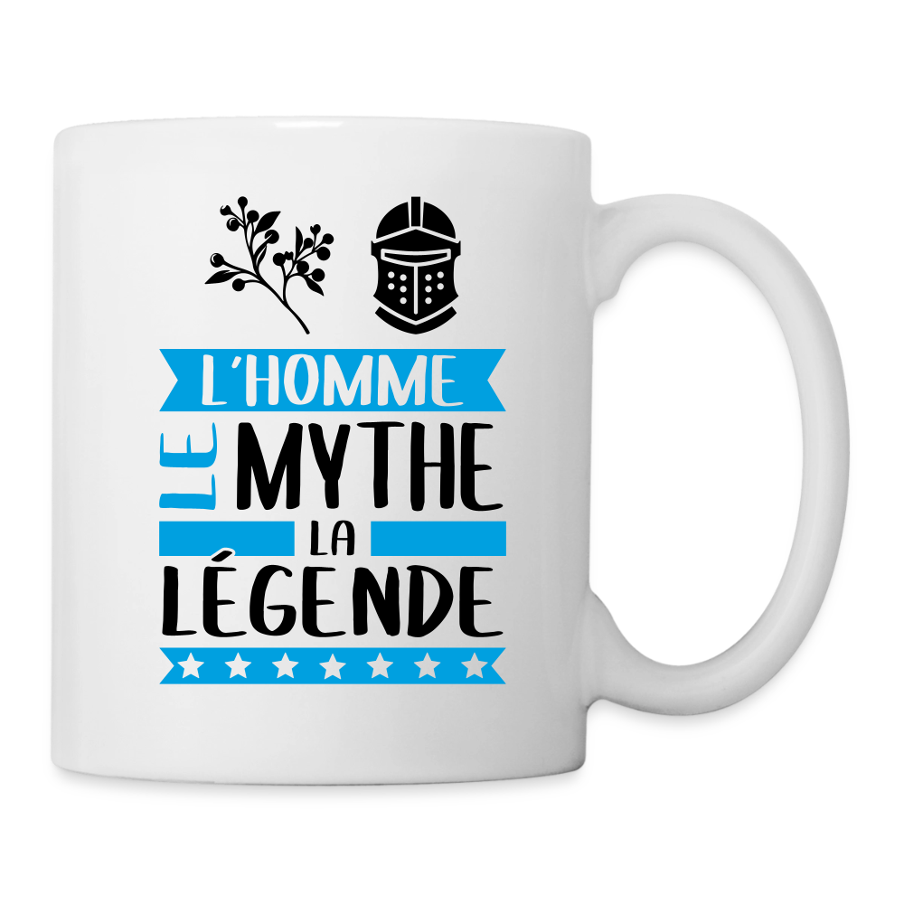 Mug blanc Guillaume rébus – L’homme, le mythe, la légende - blanc
