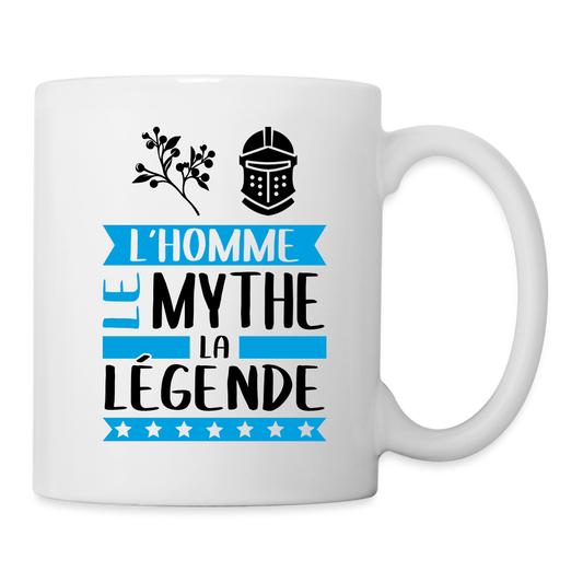 Mug blanc Guillaume rébus – L’homme, le mythe, la légende - blanc