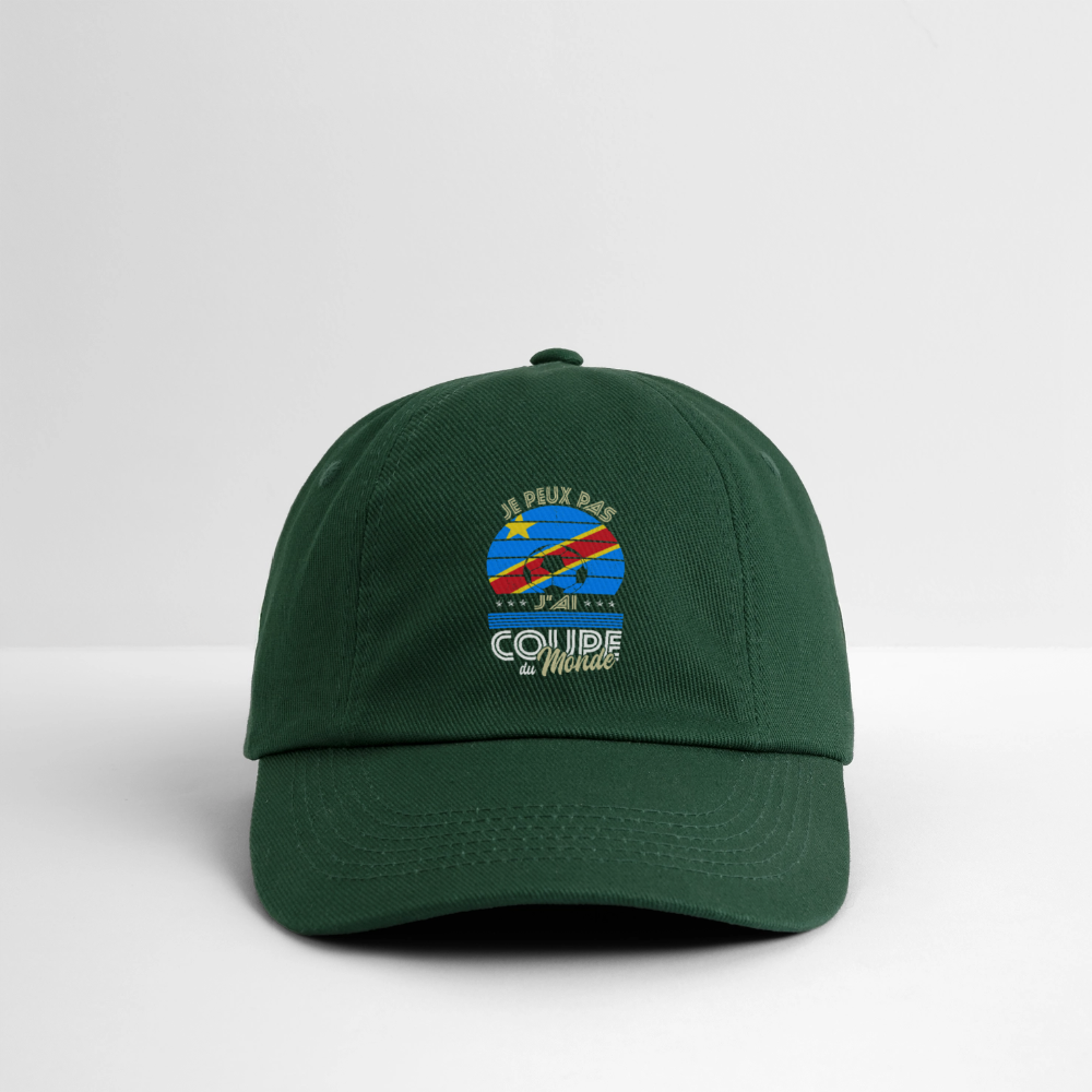 Casquette classique - Je peux pas j'ai Coupe du Monde - RD Congo - vert bouteille