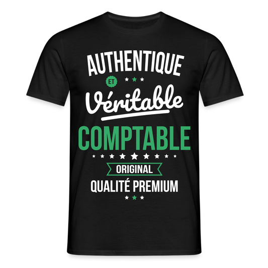 T-shirt Homme - Authentique et véritable Comptable - noir