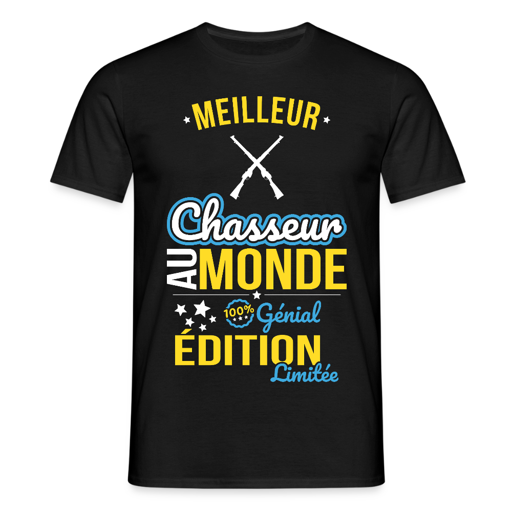 T-shirt Homme - Meilleur Chasseur au monde - 100% génial - noir