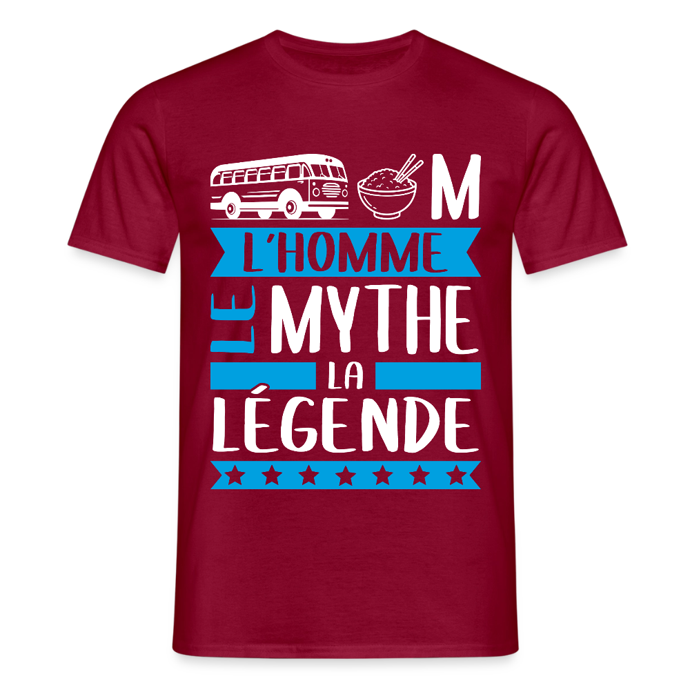 T-shirt homme Karim rébus – L’homme, le mythe, la légende - rouge brique