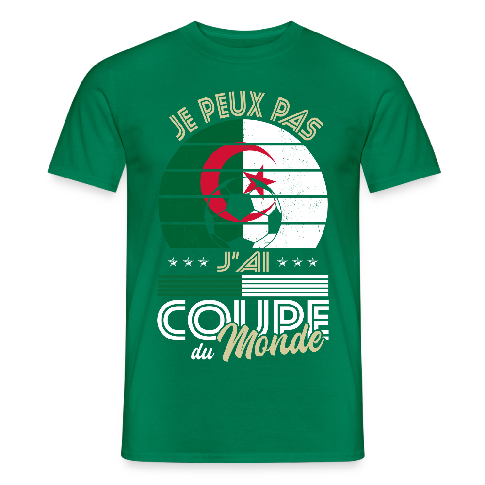 T-shirt Homme - Je peux pas j'ai Coupe du Monde - Algérie - vert