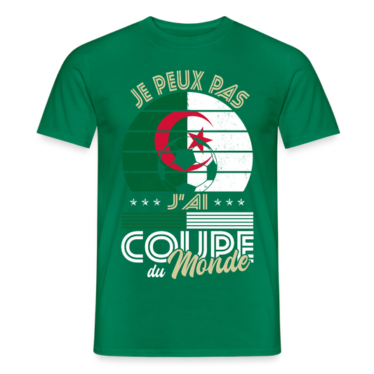 T-shirt Homme - Je peux pas j'ai Coupe du Monde - Algérie - vert
