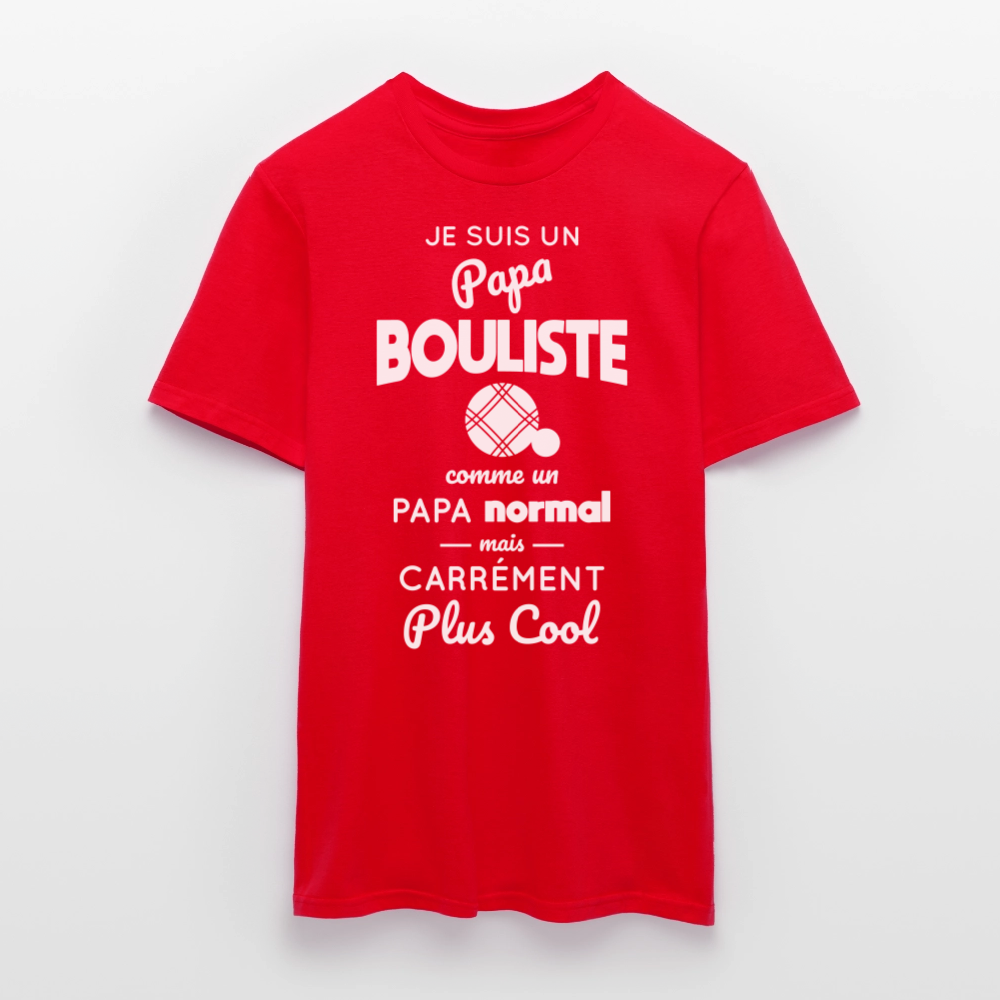 T-shirt Homme - Papa bouliste plus cool - rouge