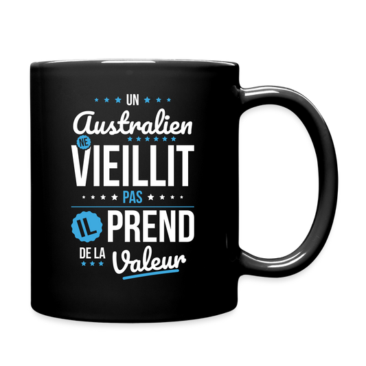 Mug uni - Un Australien ne vieillit pas - noir