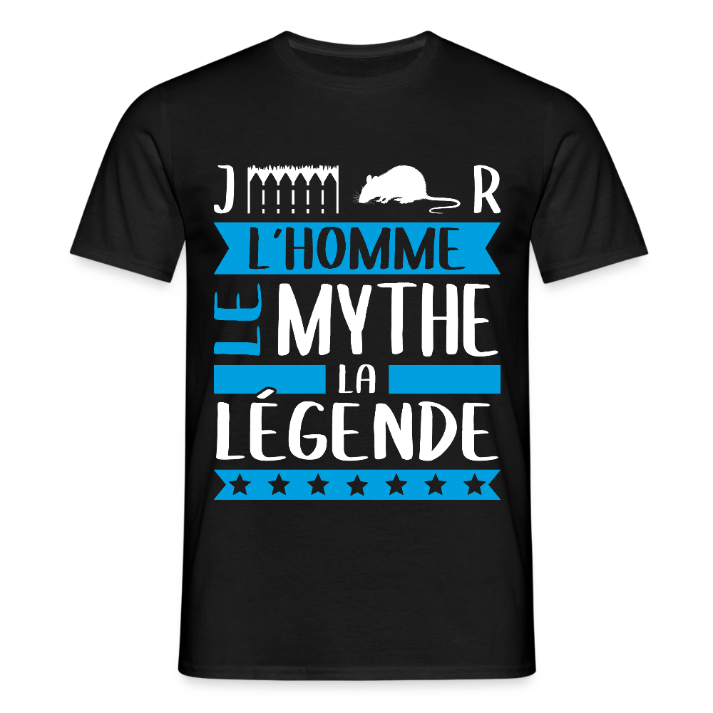 T-shirt homme Gérard rébus – L’homme, le mythe, la légende - noir
