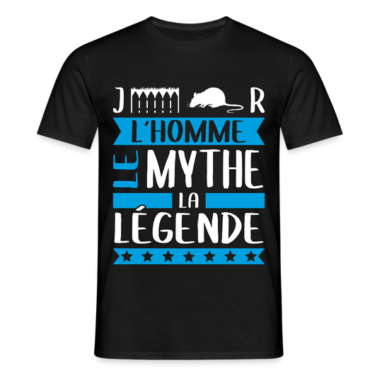 T-shirt homme Gérard rébus – L’homme, le mythe, la légende - noir