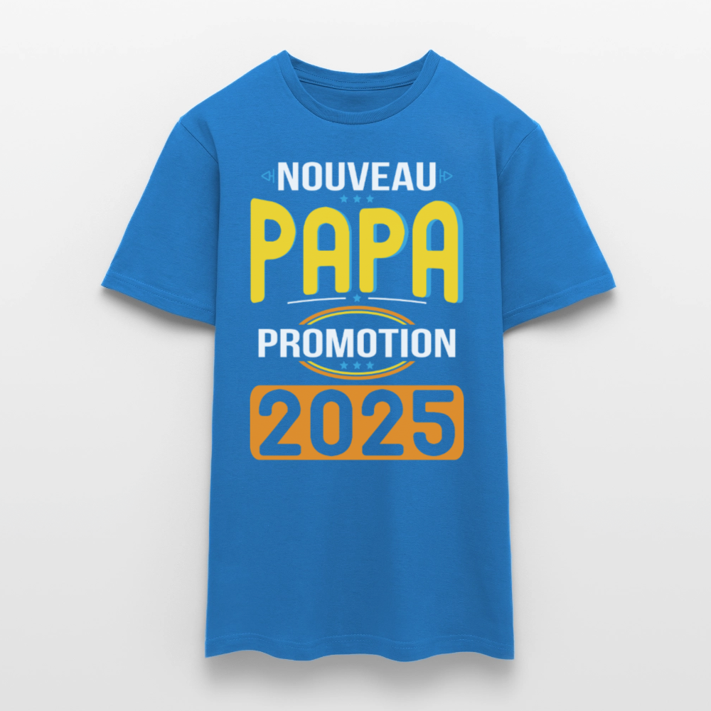 T-shirt Homme - Nouveau Papa - Promotion 2025 - bleu royal