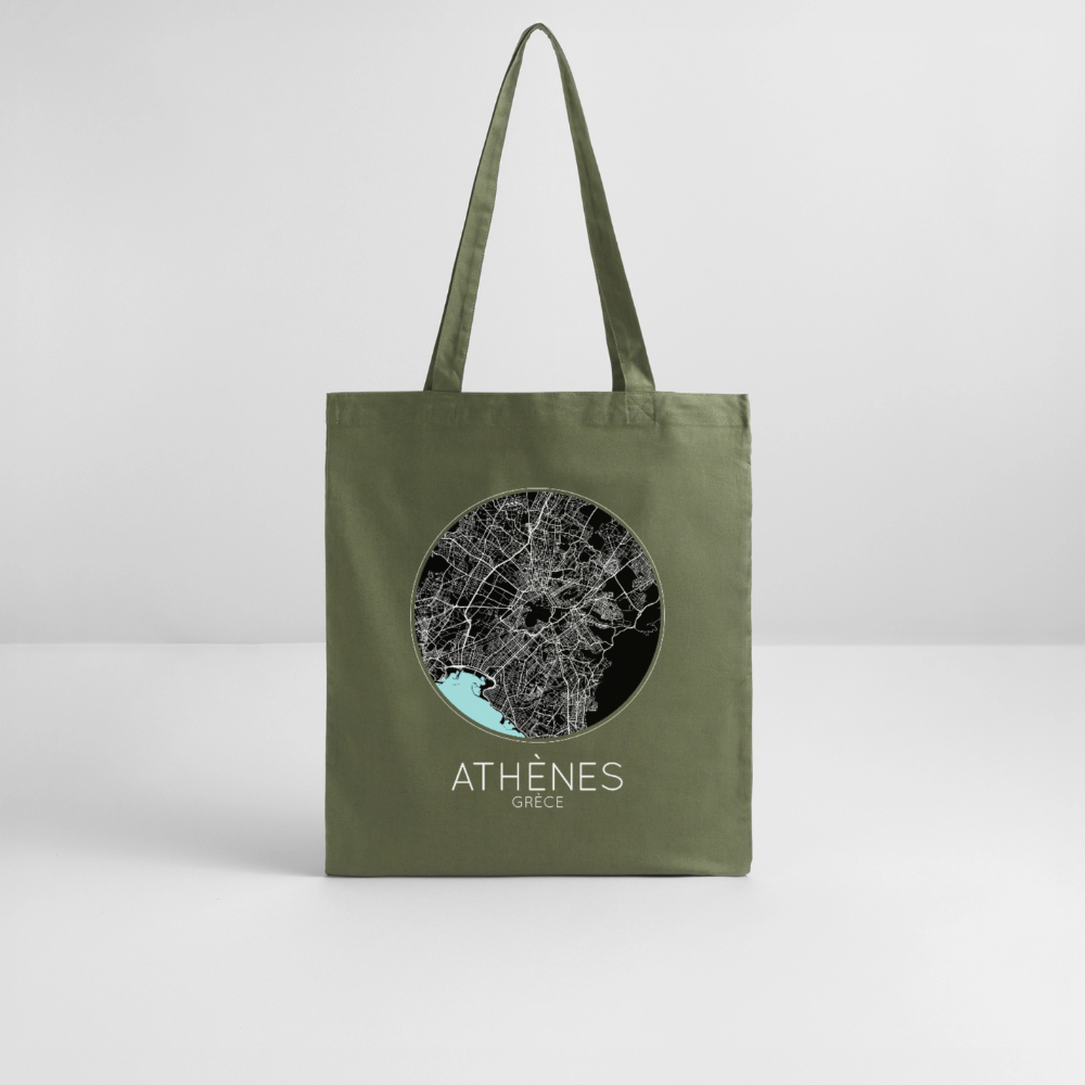 Tote Bag Athènes Bio – Plan d’Athènes - kaki