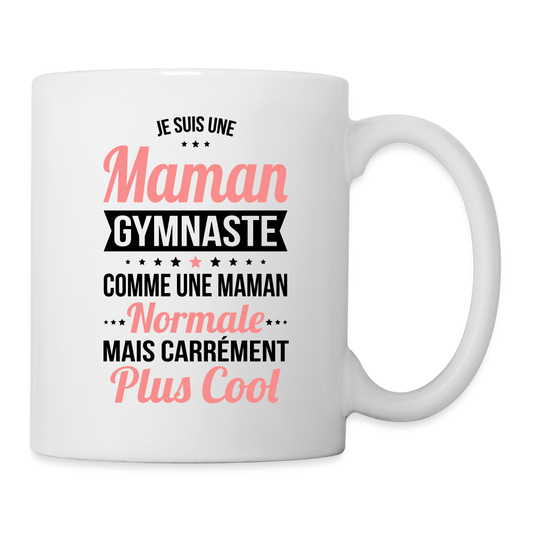 Mug blanc - Maman gymnaste plus cool - blanc