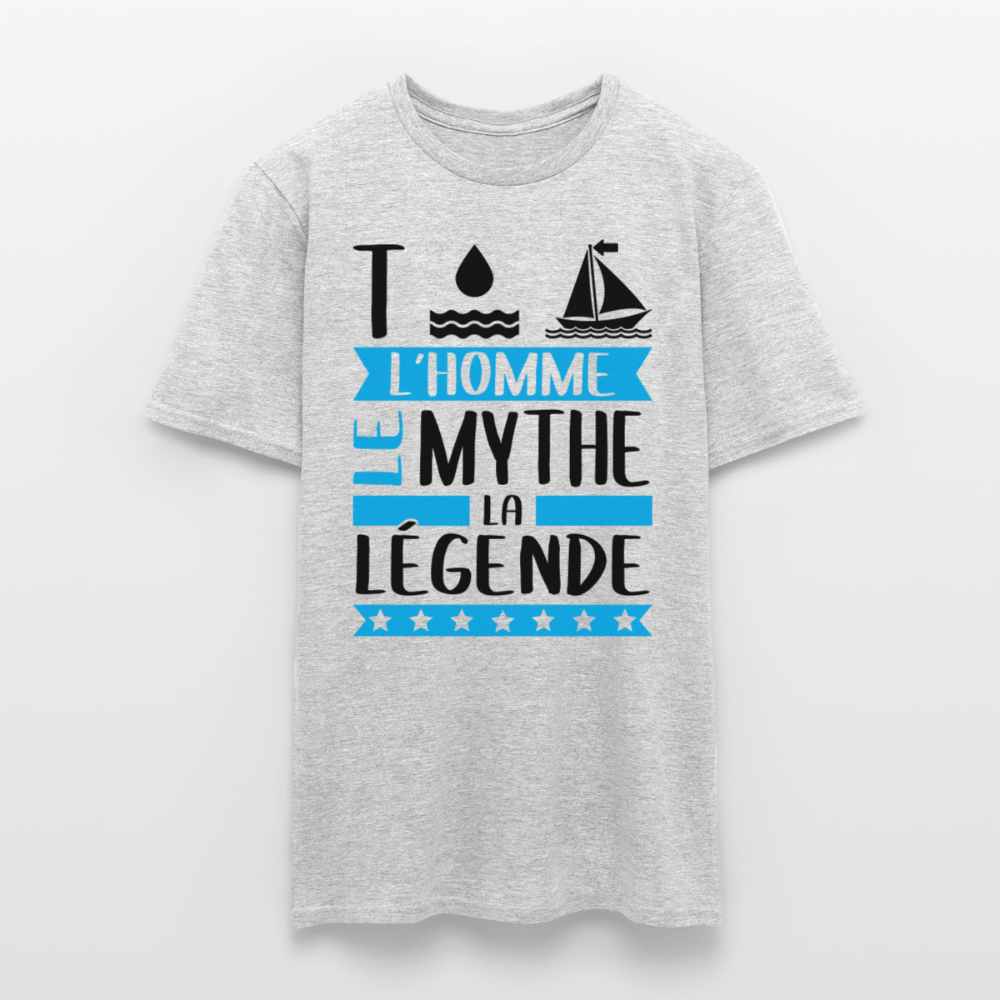T-shirt homme coloris clair Thomas rébus – L’homme, mythe, légende - gris chiné