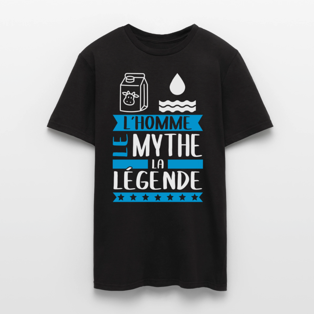 T-shirt homme Léo rébus – L’homme, le mythe, la légende - noir
