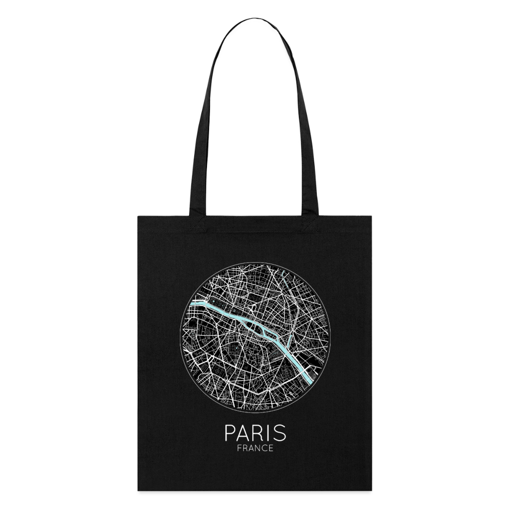 Tote Bag Paris Bio – Plan de Paris - noir