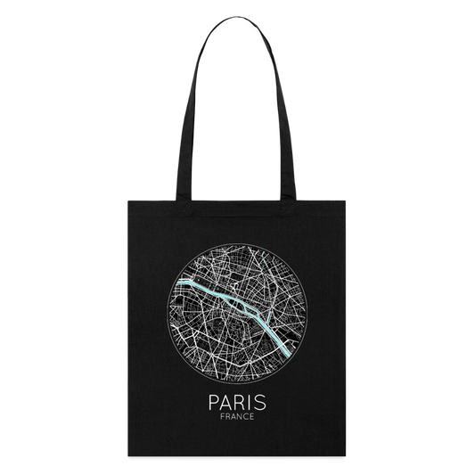 Tote Bag Paris Bio – Plan de Paris - noir