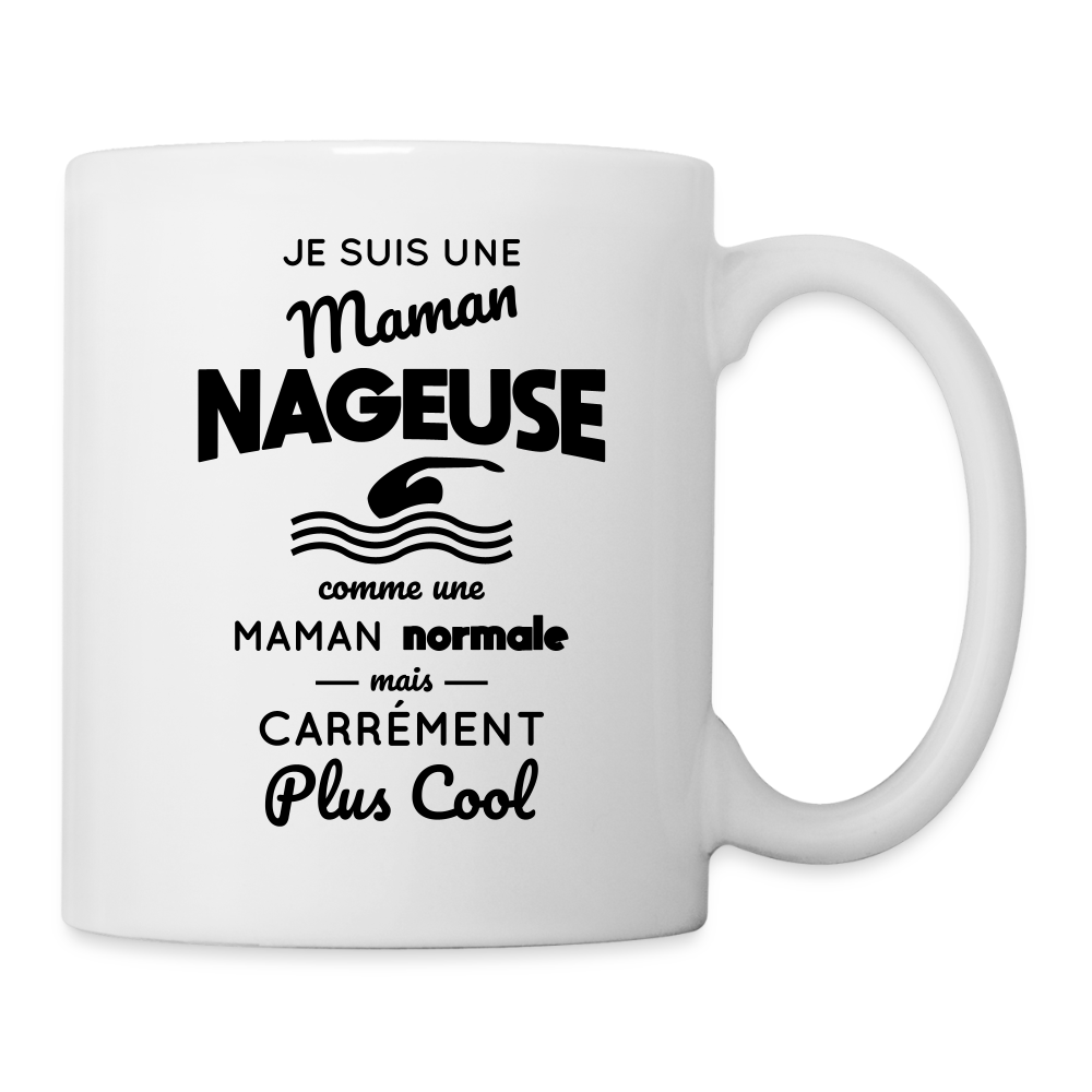 Mug blanc - Maman nageuse plus cool - blanc