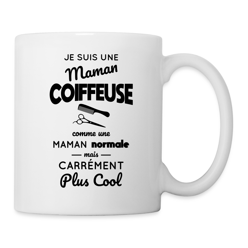 Mug blanc - Maman coiffeuse plus cool - blanc