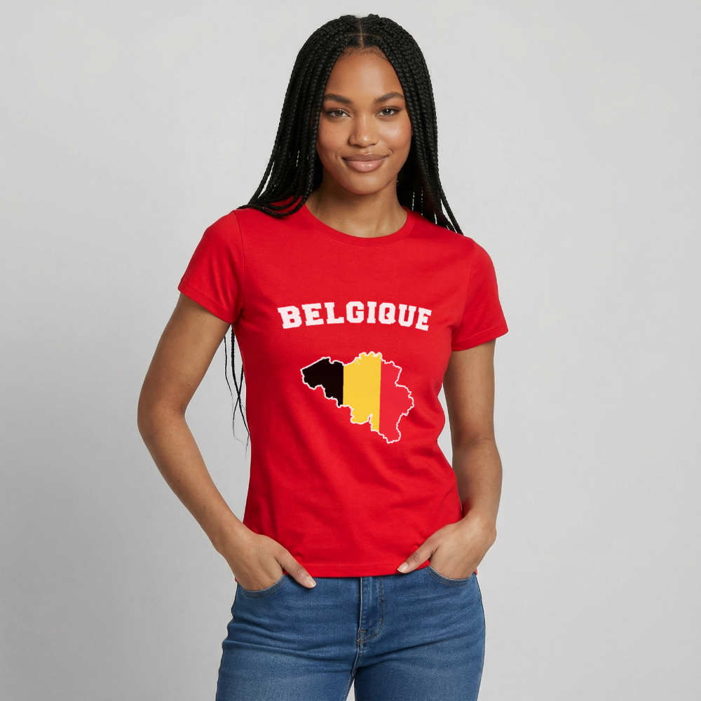 T-shirt Femme - Belgique - rouge