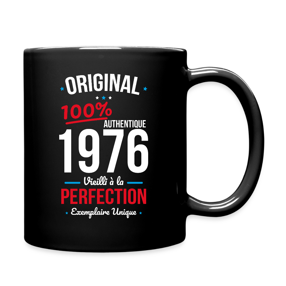 Mug uni anniversaire 50 ans Homme – Original 1976 Authentique - noir