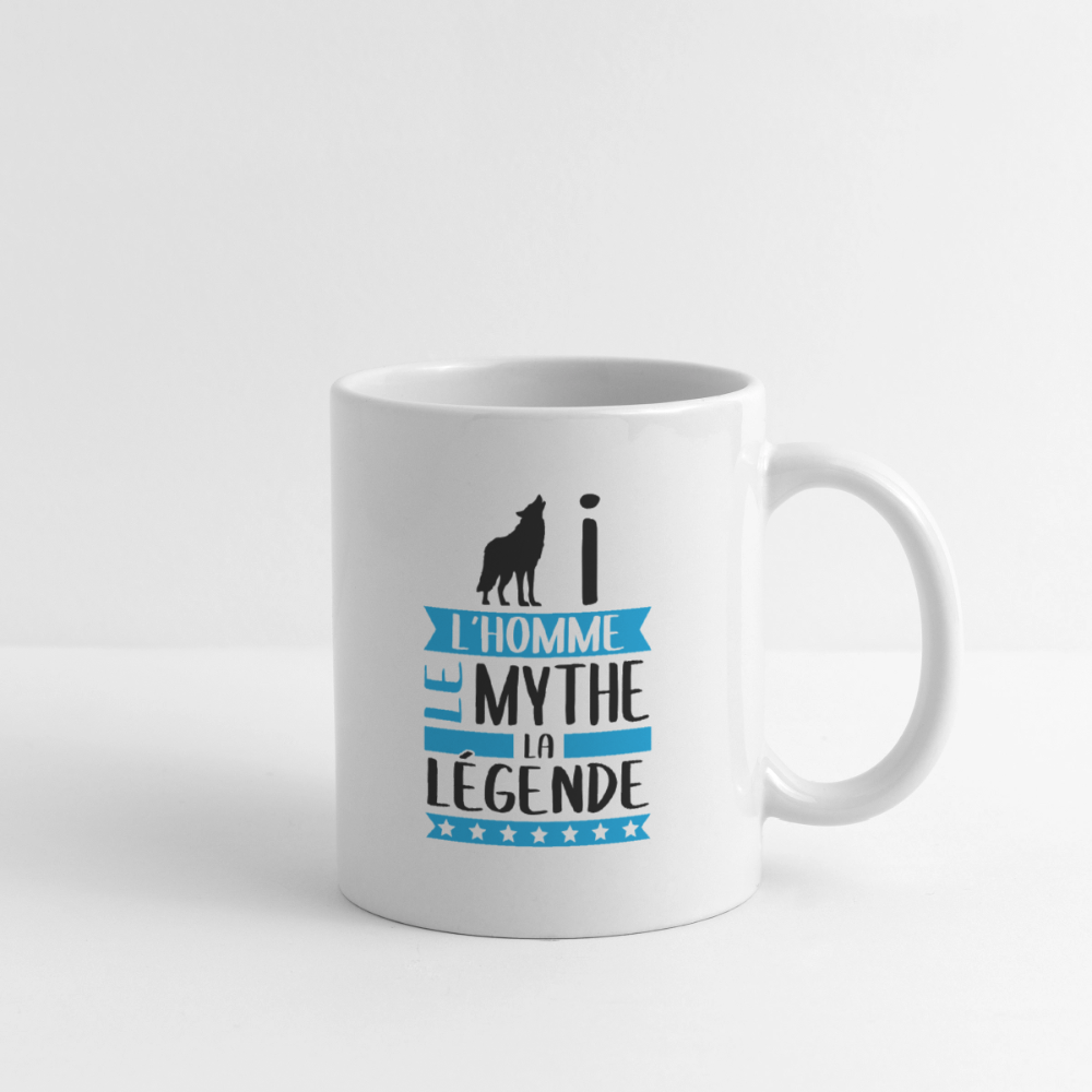 Mug blanc Louis rébus – L’homme, le mythe, la légende - blanc