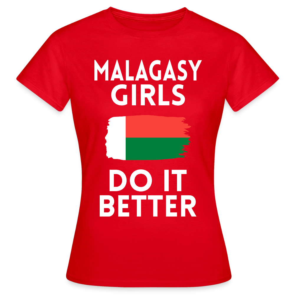T-shirt femme - Malagasy Girls Do It Better - rouge