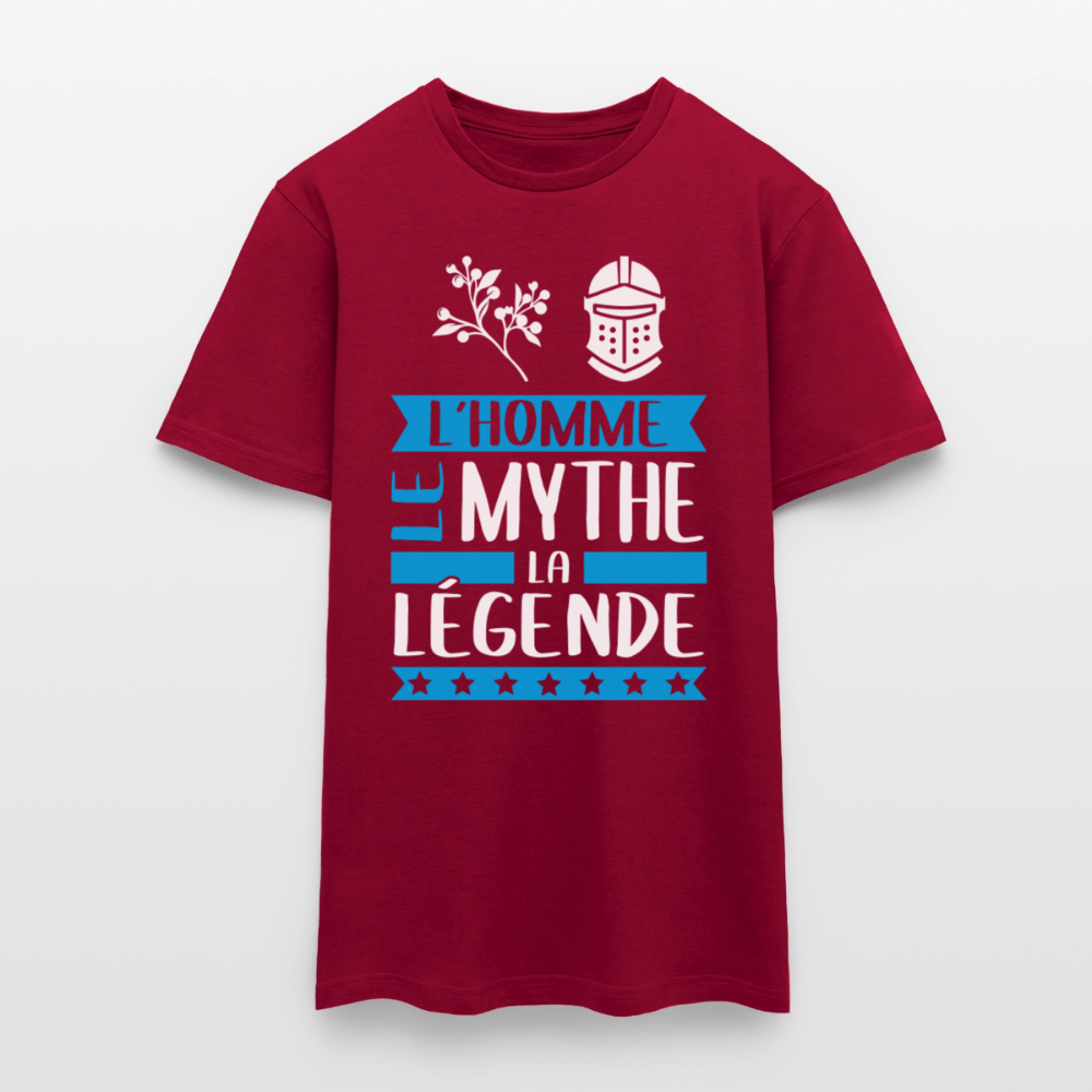 T-shirt homme Guillaume rébus – L’homme, le mythe, la légende - rouge brique