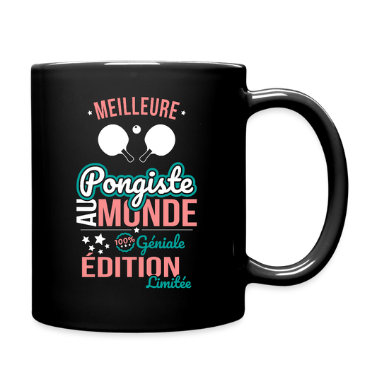 Mug uni - Meilleure Pongiste au monde - 100% géniale - noir