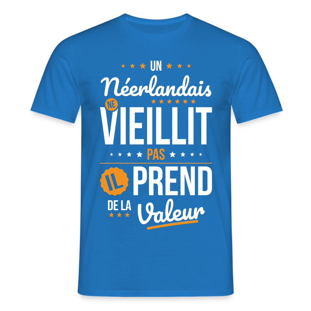 T-shirt Homme - Un Néerlandais ne vieillit pas - bleu royal