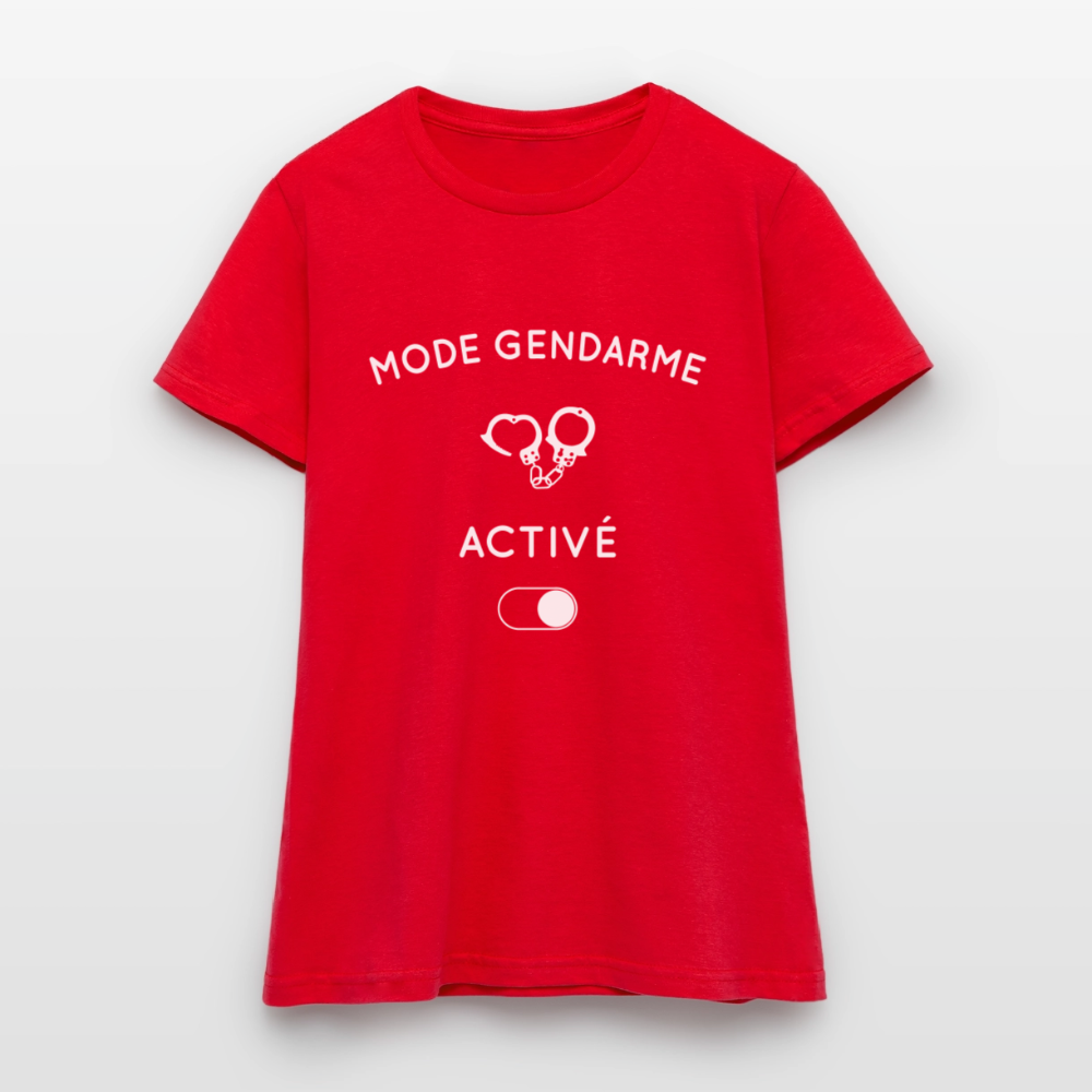 T-shirt Femme - Mode gendarme activé - rouge