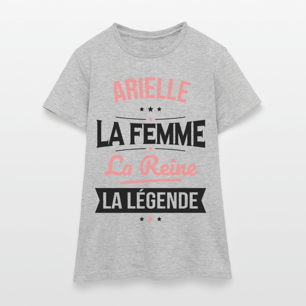 T-shirt Femme - Arielle - la Femme - la Reine - la Légende - gris chiné