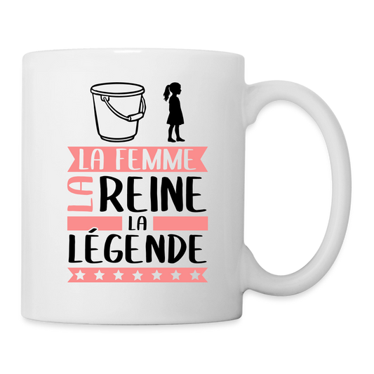 Mug blanc Sophie rébus – La femme, la reine, la légende - blanc