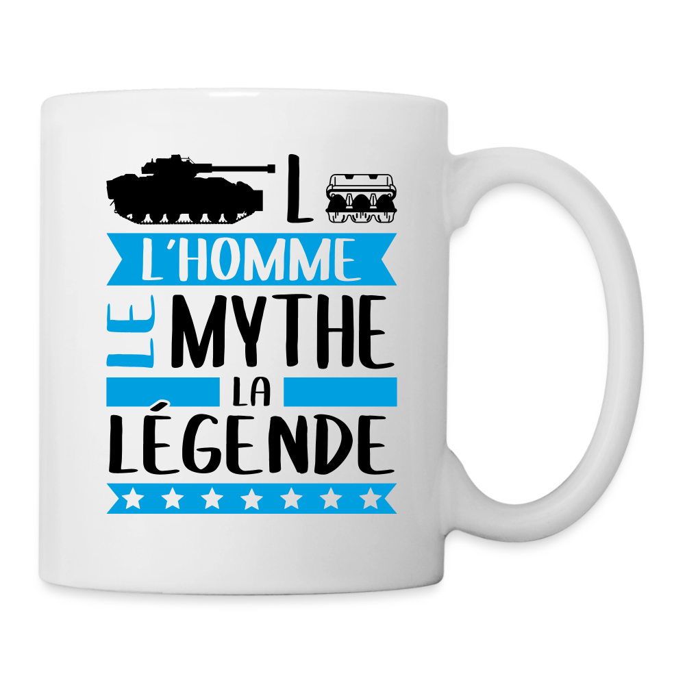 Mug blanc Charles rébus – L’homme, le mythe, la légende - blanc