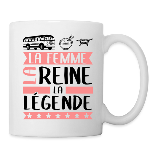 Mug blanc Karine rébus – La femme, la reine, la légende - blanc