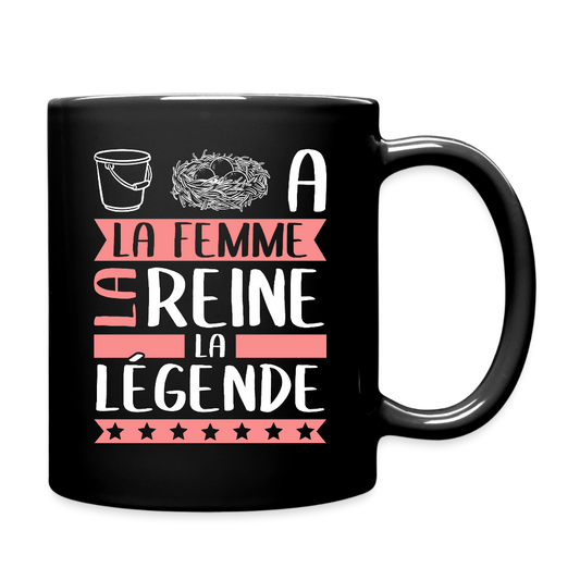 Mug uni Sonia rébus – La femme, la reine, la légende - noir
