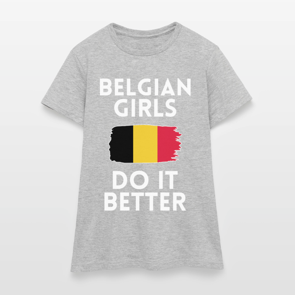 T-shirt femme - Belgian Girls Do It Better - gris chiné