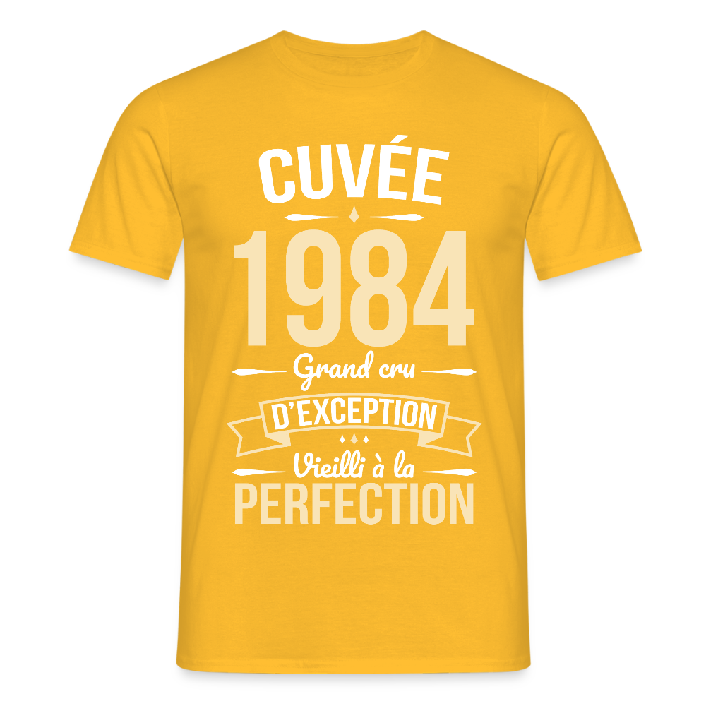 T-shirt Homme - Anniversaire 41 Ans - Cuvée 1984 - jaune