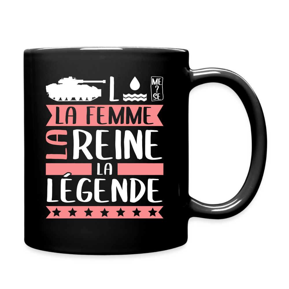 Mug uni Charlotte rébus – La femme, la reine, la légende - noir