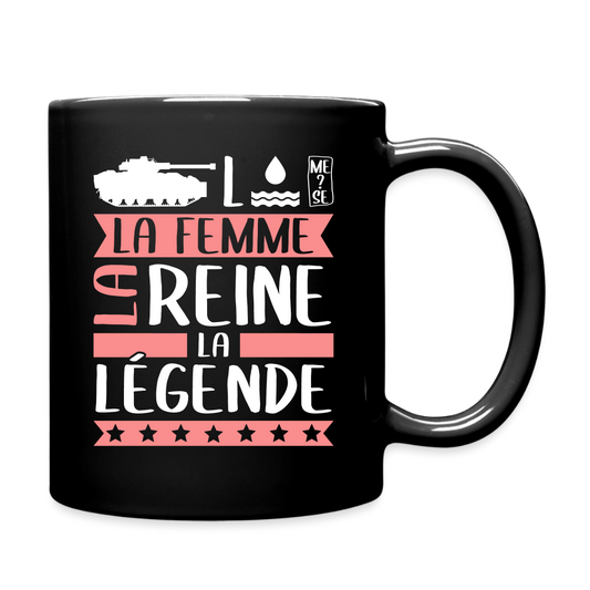 Mug uni Charlotte rébus – La femme, la reine, la légende - noir